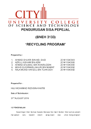 Jawatan kosong di perbadanan pengurusan sisa pepejal dan pembersihan awam (swcorp)~. Doc Pengurusan Sisa Pepejal Bneh 3133 Recycling Program Sudirman Jahuri Academia Edu
