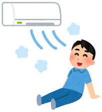 冷房で涼む人のイラスト | かわいいフリー素材集 いらすとや