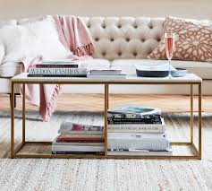 Finally, whether you need a spot to stack magazines or serve appetizers, tables with a tray top offer a convenient lip to keep everything in place. Buy Delaney Marble Top Coffee Table Online Pottery Barn Uae