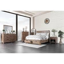 Solid wood and genuine leather. Bedroom Sets Wynton Cm7360 6 Pc King Bedroom Set With Storage At Marcus Furniture