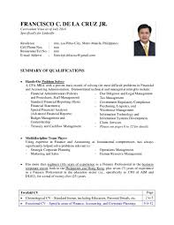 Not only sample resume in … Pdf Business Corporate Cv Francisco C De La Cruz Jr Academia Edu