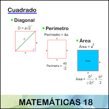 Eso significa que la diagonal de este cuadrado. Cuadrado Que Es Area Perimetro Y Diagonal Matematicas18