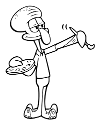 Discover our archives of coloring pages and you'll find this black and white drawings of spongebob and squidward coloring pages for kids. Pin On Movies And Tv Show Coloring Pages