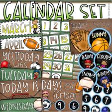 See more ideas about sports theme classroom, sports classroom, classroom. Calendar Set Classroom Decor Back To School Sports Teamwork Theme