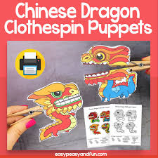 Chinese new year printables, art & craft ideas for kids. Chinese Dragon Clothespin Puppets Easy Peasy And Fun