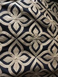 Black Beige Embroidery Upholstery Fabric African Kuba Cloth Image 2 Boho Upholstery Fabric Kuba Cloth Bohemian Upholstery Fabric