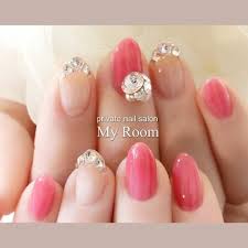 ワンカラー ビジュー 3d my roomのネイルデザイン no 2750973 ネイルブック ネイルデザイン ネールアート ネイル