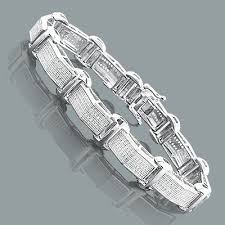 Diamond heart link bracelet sale $110.00. Sterling Silver Mens Diamond Bracelet 0 59ct Mens Diamond Bracelet Custom Diamond Jewelry Mens Diamond Jewelry