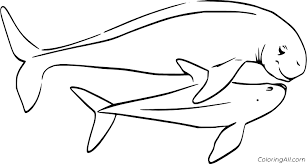 The coloring sheet features a bunch of fishes swimming in. Porpoise Coloring Pages Coloringall