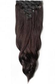 New, dark brown full head clip in extension 100% high quality human hair blend, human hair/heat resistant synthetic hair which. Brown Hair Extensions Brown Clip In Hair Extensions Foxy Locks