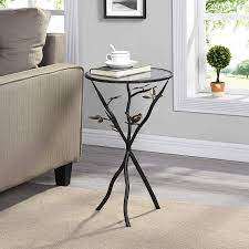 Welcome to the end table collection at novica. Amazon Com Firstime Co Aged Bronze Bird And Branches Tripod Side Glass Tabletop Accent Table 24 H X 14 W X 14 D Furniture Decor