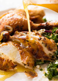 A whole chicken can be cooked whole but if you want to fry it or use it for a recipe calling for pieces, the whole chicken will have to be cut up first. Roast Chicken Recipetin Eats