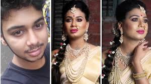 Indian male to female makeup malaysian bridal makeup artists makeup to transform himself into female. Amazing Mtf Makeup Tutorial South Indian Bridal Makeup Boy To Girl Makeup Transformation Youtube