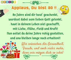 Lustige rede zum eigenen 50. Gluckwunsche Bilder Spruche Zum 80 Geburtstag