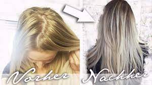 haare selber farben gelbstich im haar entfernen ombre balayage vorher nachher tutorial youtube