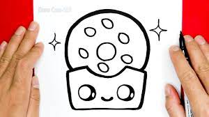 How To Draw Cute Bagel, Step By Step - Youtube