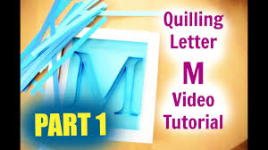No shipping charges apply on this product. Letter M Paper Quilling Video Demonstration Part 1 Youtube