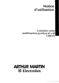 Notice Cuisiniere Arthur Martin Cm6172w1 Trouver Une Solution A Un Probleme Arthur Martin Cm6172w1 Mode D Emploi Arthur Martin Cm6172w1 Francais