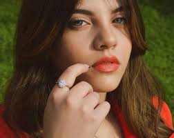 Kate Large Ring in 925 Silver, Adjustable, With Blue, White and Pink  Zirconia, Women's Rings, Solitaire Ring With Outline, Brilliant Ring