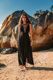 This Elegant Black Boho Dress Is Made Of Organic Hand Woven Cotton Perfect For Casual Wear And Yet Very E Black Boho Dress Boho Dress Cocktail Evening Dresses