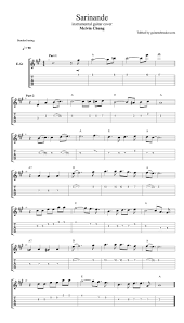 Sarinande Guitar Tabs Instrumental Guitar Tab Easy Pdf Guitar Sheet Music Guitar Pro Tab Download Guitar Tabs Acoustic Guitar Songs Guitar Tabs