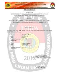 Maybe you would like to learn more about one of these? Surat Keputusan Calon Ketua Bem
