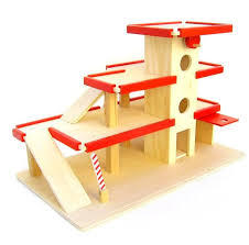 Wooden Parking Garage Wooden Park House Garage Etsy In 2020 Wooden Toys Wooden Parking Garage