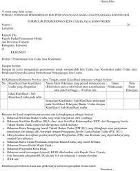 Diperjumpaan kita pada kali ini, akan kembali quipper.co.id sampaikan materi tentang surat izin … Surat Permohonan Izin Usaha Jasa Konstruksi