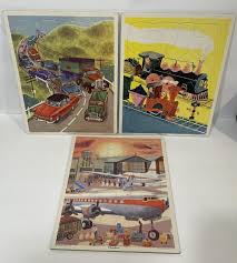 Cardboard Vintage Wooden Puzzles for sale