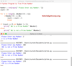 Check this blogpost for more details: Python Program To Find Prime Number