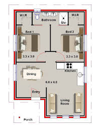 Affordable 2 Bedroom Granny Flat Kit Home Designs Small House Floor Plans My House Plans House Floor Plans