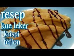 Cara membuat crepes coklat : Resep Kue Leker Teflon Youtube Hidangan Penutup Makanan Kue
