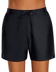 Lookbook Store Women Lace Up Tie Swim Board Shorts Stretch Beach Swimsuit Bottom Swim Suit Bottoms Casual Lace Swimsuits