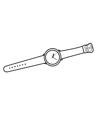 The illustration was scanned from an antique jewelry catalog. Wrist Watch Coloring Pages