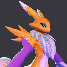 Renamon Lawrence Cordero On Artstation At Https Www Artstation Com Artwork Gj6dwg In 2020 Digimon Artwork Furry