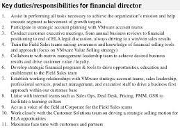 Bs degree in accounting, finance or relevant. Financial Director Job Description