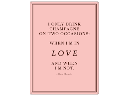 Coco chanel famously lived her life according to her own rules. Wandschild Metallschild I Only Drink Champagne Pastell Coco Chanel Ap