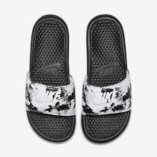 Black And White Nike Slides Womens Nike Benassi Jdi Women S Sandal Nike Com In 2020 Nike Benassi Womens Sandals Nike