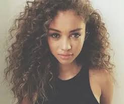 Once your hair is long enough, part it down the middle with a comb or brush. On Pinterest Kitkatlovekesha Pin Beauty Short Curly Brunette Hair Long Layered Curly Haircuts Curly Hair Styles Hair Styles