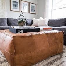 Image 0 With Images Square Ottoman Leather Pouf Ottoman Leather Ottoman