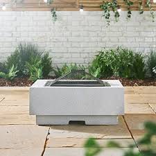 Vermont outdoor fire pit specs: Vonhaus Square Mgo Fire Pit Bowl With Bbq Grill Rack Spark Guard Poker Outdoor Magnesium Oxide Garden Patio Heaterburner For Wood Charcoal By Vonhaus At The Garden Incinerators Fire Pits