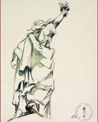 instagram 上的liewcometong 美國紐約自由女神像1988 速寫本淡彩 drawing sketches watercolour painting male sketch