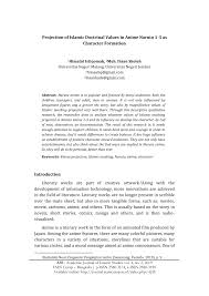 Pdf Projection Of Islamic Doctrinal Values In Anime Naruto 1 3 As Character Formation