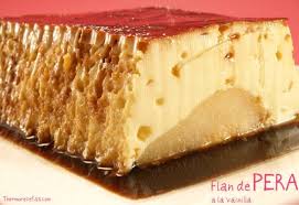 Flan De Pera A La Vainilla Recetas Thermomix Receta Postre De Pera Flan Postres Frios