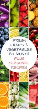 fresh fruits and vegetables by the month