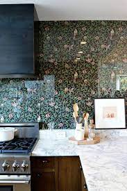 Kitchen Wallpaper Ideas Protecting A Wallpaper Backsplash Kitcheninspiration Wallpaper Backsplash Dapur Desain Dapur Inspirasi Dapur