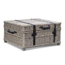 Its large capacity provides the perfect solution for concealing unsightly toys, shoes, or laundry, in addition to being a lovely surface at the end of a bed or as an informal coffee table. Woven Coffee Table Trunk Gray Wicker Coffee Table Trunk Square Coffee Table