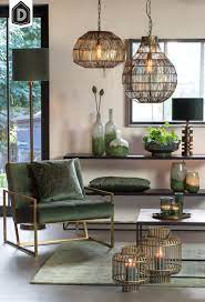 hanglamp brons metaal lampen in woonkamer thuisdecoratie industriele woonkamers