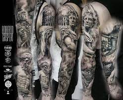 For this reason, these tattoos are often referred to men rather than to women. Rome Themed Sleeve Tattoo By Roberto Limited Availability At Redemption Tattoo Studio Sleeve Tattoos Soldier Tattoo Tattoos