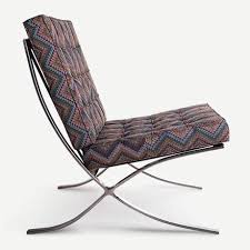 Missoni Barcelona Sandalye 1929 Yili Ludwig Mies Van Der Rohe Tasarimi Missoni Koltuk Barcelona Chair Ottoman Sandalye Koltuklar Missoni